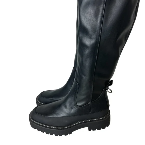 SAM EDELMAN LERUE LUG SOLE FAUX LEATHER HIGH SHAFT OVER KNEE BOOT 6.5, 7.5 NWOB - Picture 5 of 16